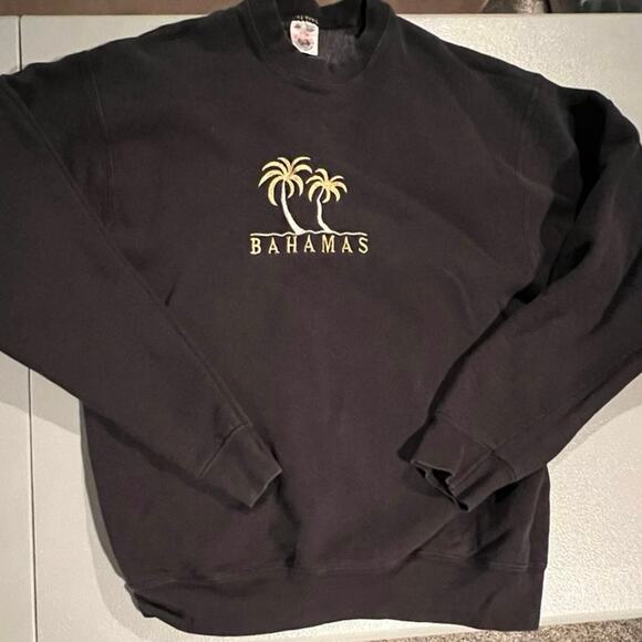 Vintage Crewneck Sweatshirt Bahamas Embroidery in Gold XL - Picture 1 of 6